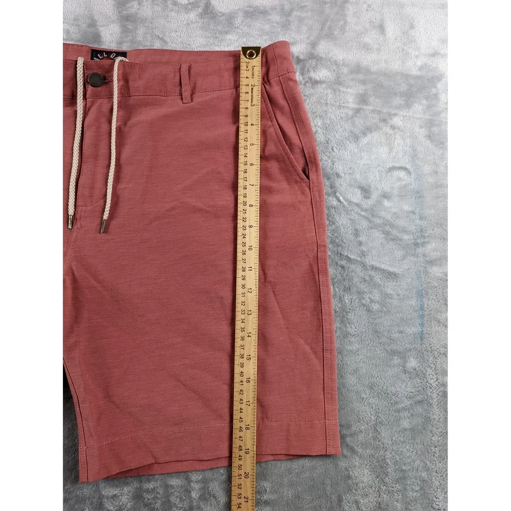 Faherty All Day Shorts Men 36 Red Pink Drawstring Stretch 9
